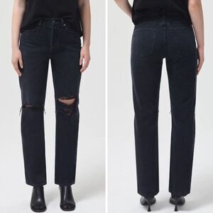 NEW Agolde disorder LANA MID RISE FULL LENGTH STRAIGHT, 31‎